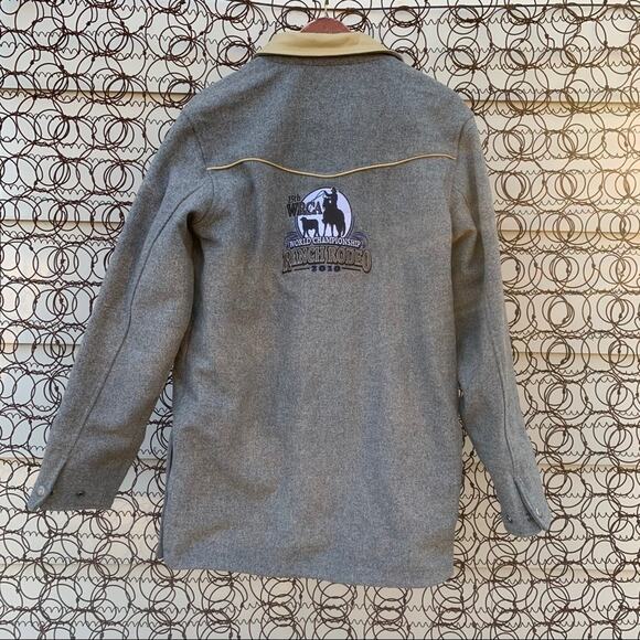 Walls Ranch Wear gray wool jacket Ranch Rodeo Cowboy SMALL NWT - Picture 4 of 5